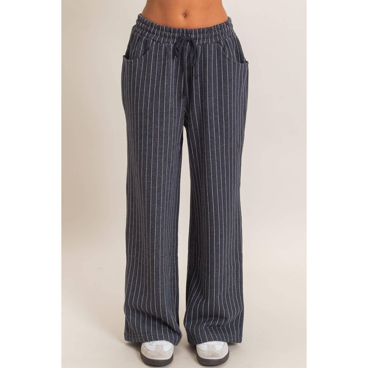 Pinstripe drawstring