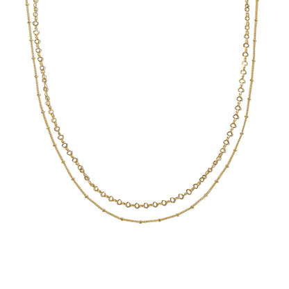 18K Gold Satellite Layered Choker