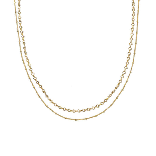 18K Gold Satellite Layered Choker