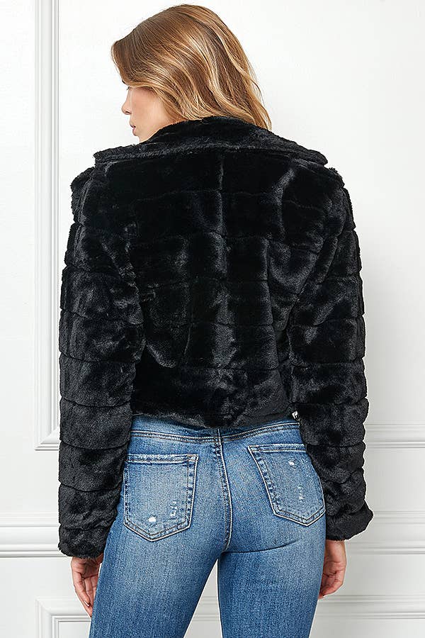 Faux Fur Crop Jacket