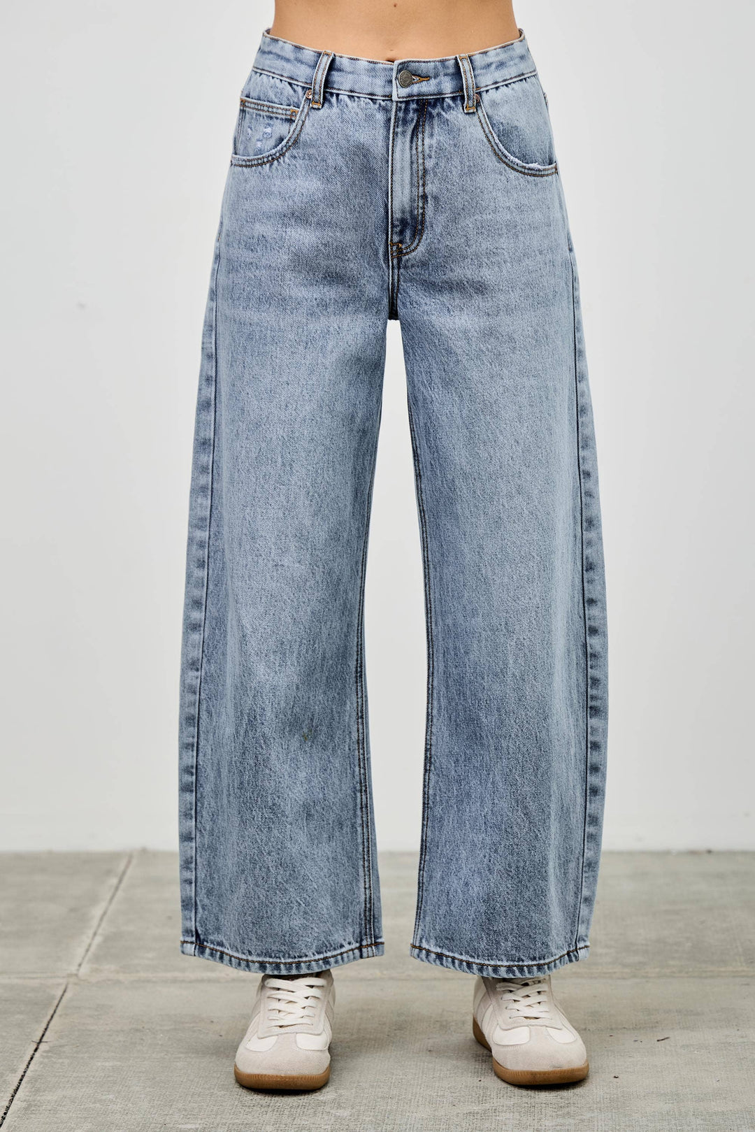 High Rise Denim Barrel