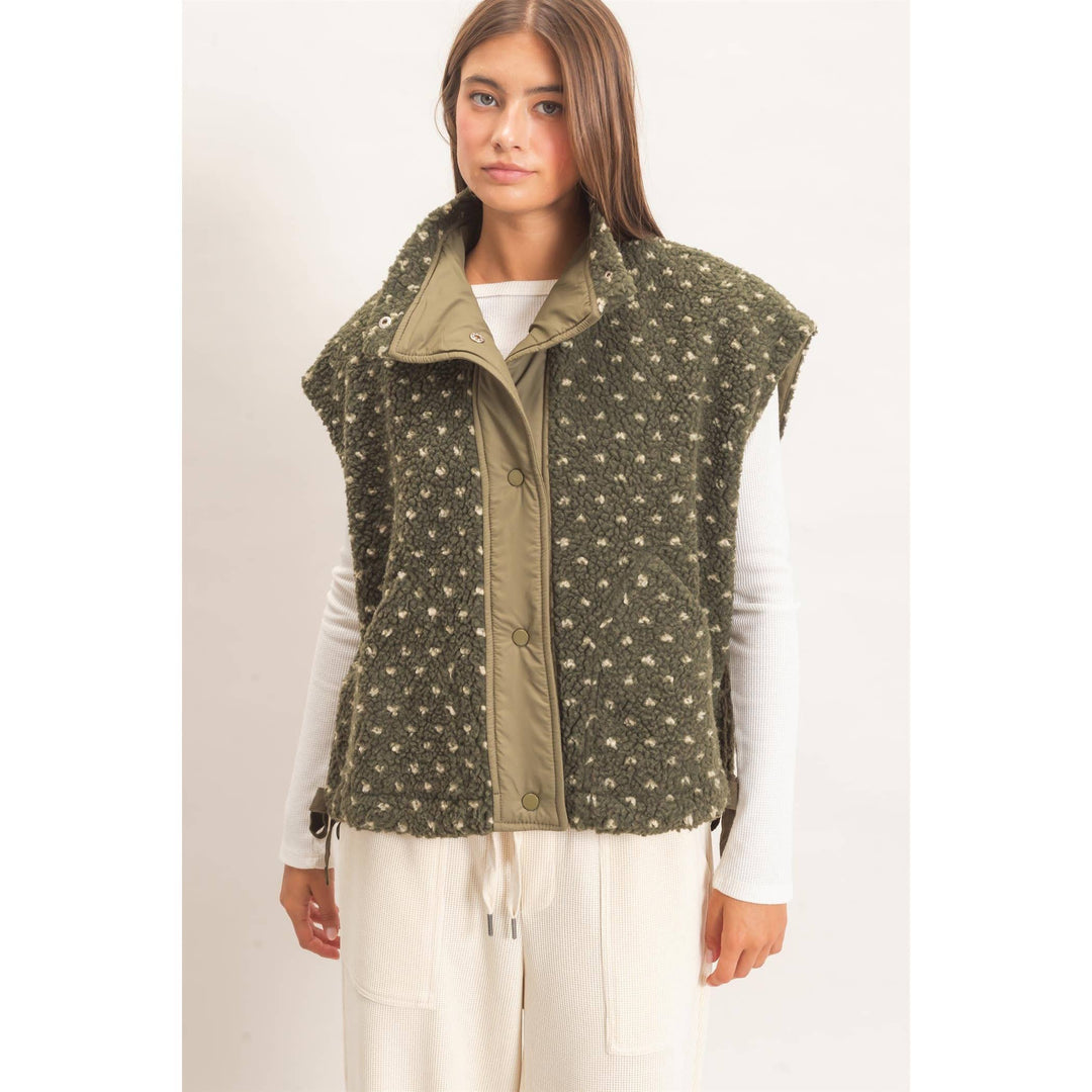 Polka Dot Sherpa Vest