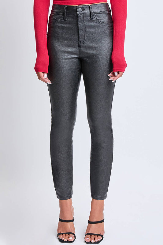 High Rise Metallic Skinny Jean