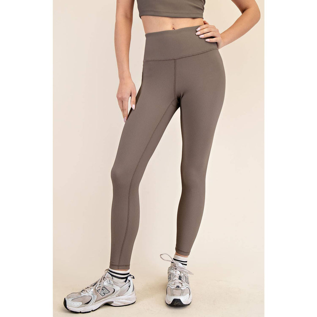 HIGH WAIST RIBBED LEGGINGS