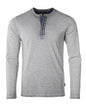 Long Sleeve Crew Neck Vintage Button Henley T-Shirt