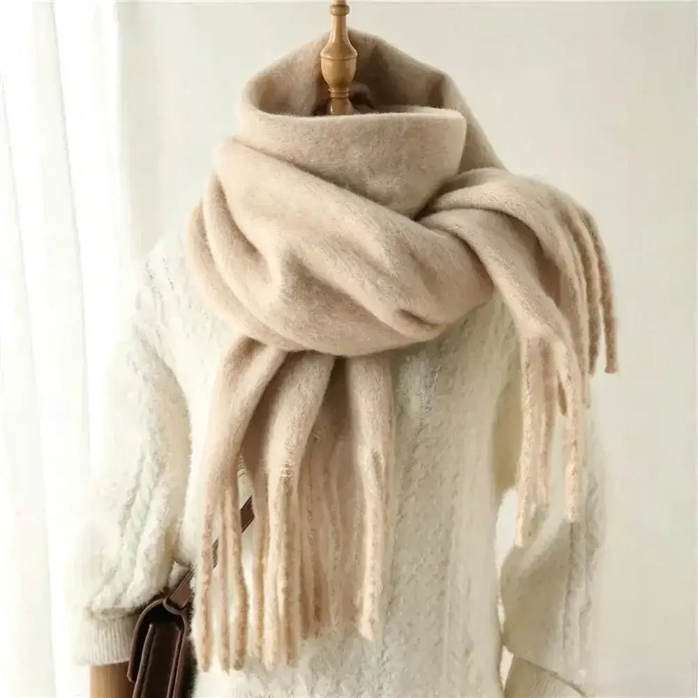 Solid Scarf with Fringe