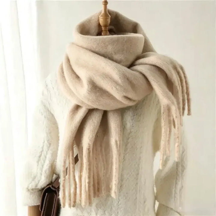 Solid Scarf with Fringe