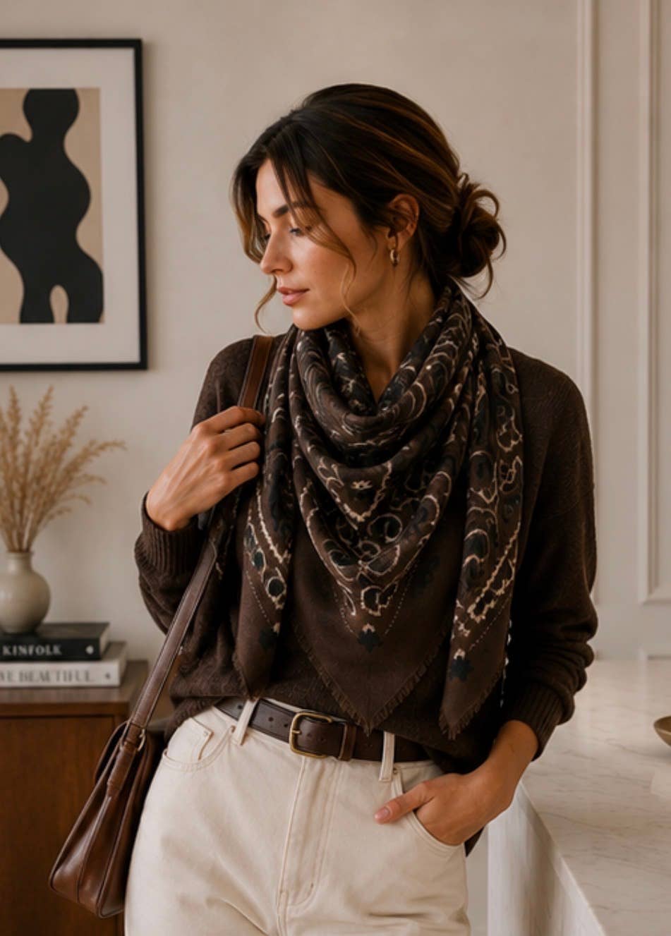 Woolen Square Scarf