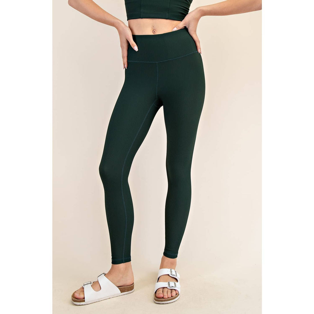 HIGH WAIST RIBBED LEGGINGS